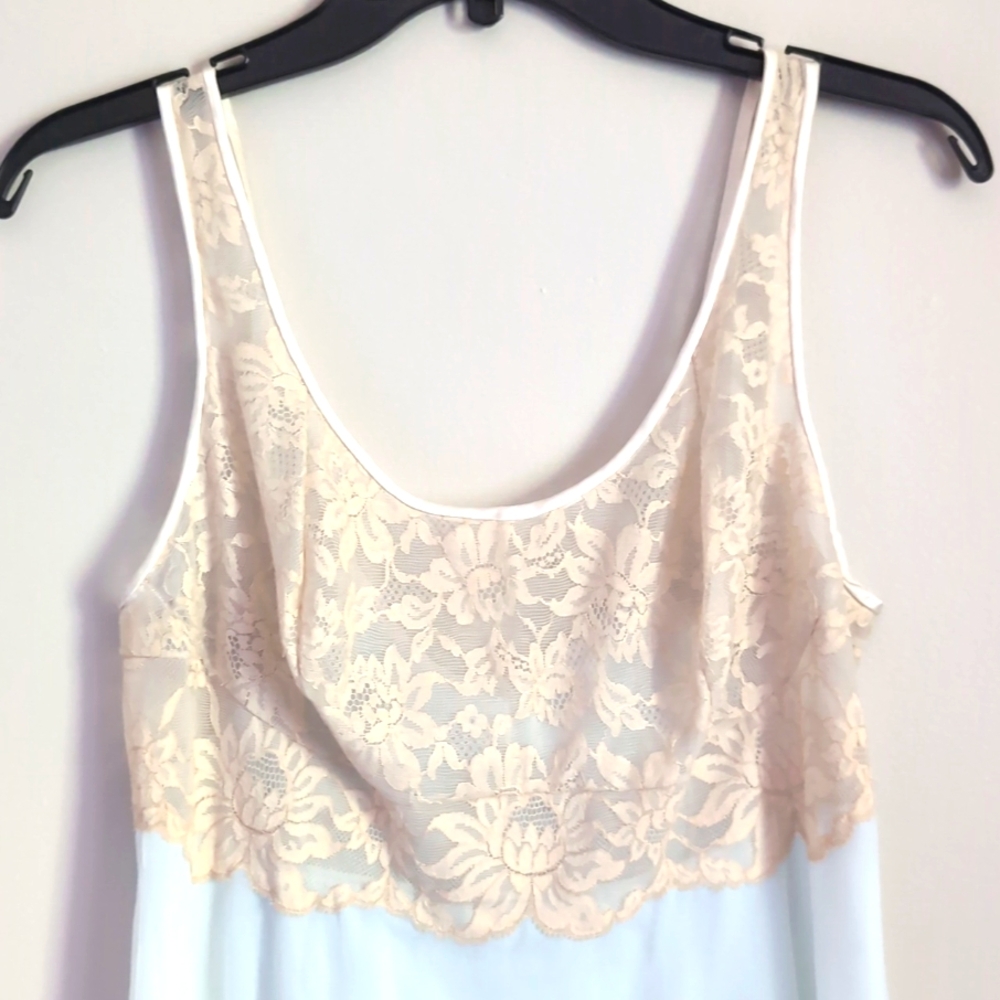 50s Vintage Vanity Fair 2 Piece Chemise Robe Lace Fairycore Peignoir Set 34 - Picture 5 of 16